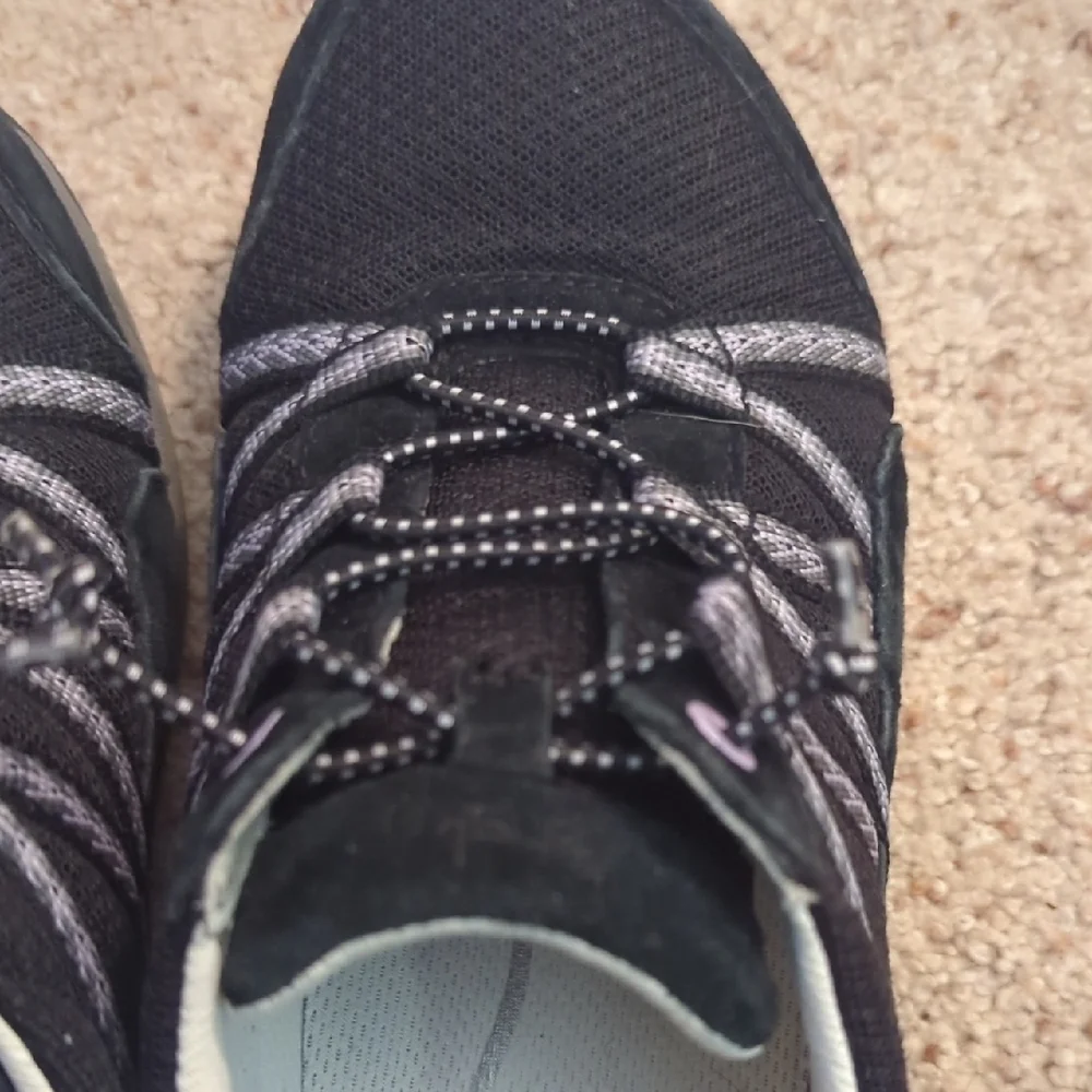Size 37 Dansko Black and White Athletic Shoes HIKING SLIP ONS Gorp core